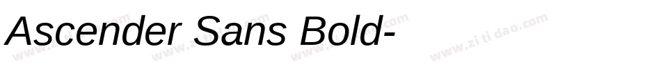 Ascender Sans Bold字体转换